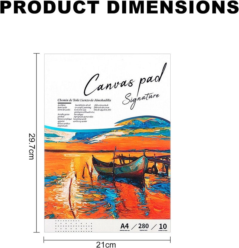 BRUTRIKS Canvas Paper Pad for Acrylic and Oil Paints, 9x12 Inch, 10 Sheets Canvas Paper(131lb/280gsm), Artist Drawing and Painting Surface - Image 2